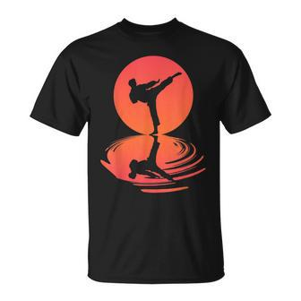Karate And Kung Fu Silhouette Shotokan Martial Arts T-Shirt | Mazezy