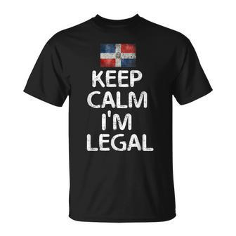 Keep Calm I'm A Legal Dominican Republic Flag T-Shirt | Mazezy