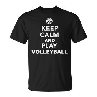 Keep Calm And Play Volleyball T-Shirt | Mazezy