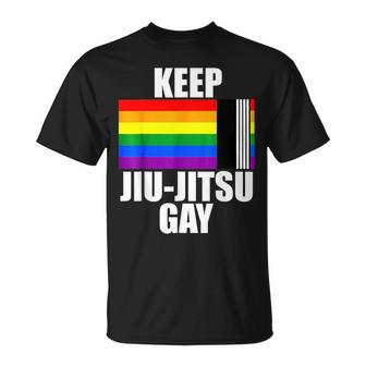 Keep Jiu Jitsu Gay Lgbt Gay Pride Month 2023 Ally Flag Pride Month Funny Designs Funny Gifts Unisex T-Shirt | Mazezy