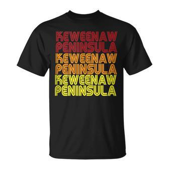 Keweenaw Peninsula Retro Upper Michigan Yooper Unisex T-Shirt | Mazezy