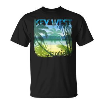 Key West Florida Beach Summer Matching Family Palms Tree Florida Gifts & Merchandise Funny Gifts Unisex T-Shirt | Mazezy