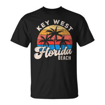 Key West Florida Beach Summer Travel Surf Matching Unisex T-Shirt - Seseable