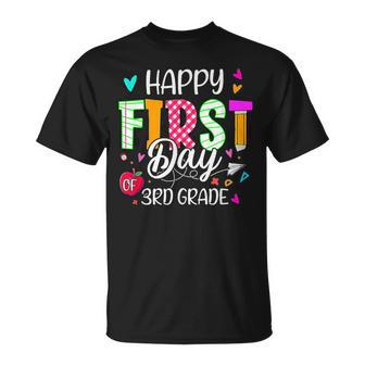 Kids Happy First Day Of 3Rd Grade Welcome Back To School Unisex T-Shirt - Seseable