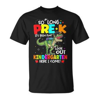 Kids So Long Pre-K Graduation Class 2023 Preschool Dinosaur Unisex T-Shirt | Mazezy