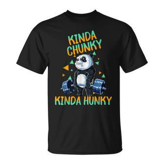 Kinda Chunky Kinda Hunky Weightlifting Bodybuilding Gym T-Shirt - Seseable