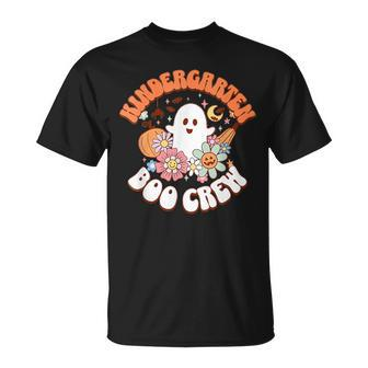 Kindergarten Boo Crew Ghost Pumpkin Kindie Cute Halloween T-Shirt - Monsterry