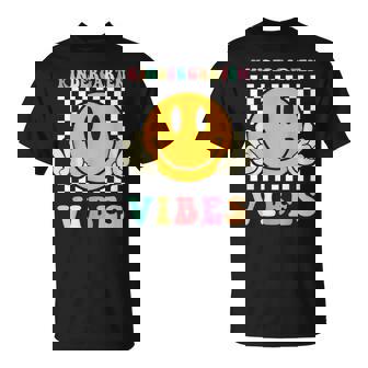 Kindergarten Vibes Retro Smile Team Kinder Back To School T-Shirt - Seseable