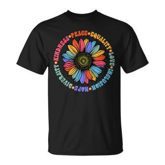 Kindness Peace Equality Love Hope Diversity Human Rights Unisex T-Shirt - Seseable