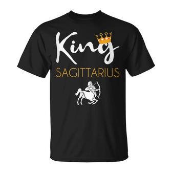 King Sagittarius Astrology Birthday Zodiac Signs Sagittarius T-Shirt | Mazezy