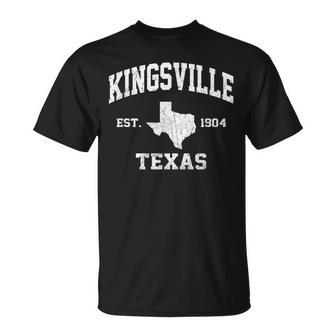 Kingsville Texas Tx Vintage State Athletic Style T-Shirt | Mazezy