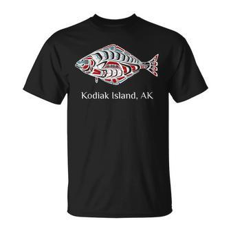 Kodiak Island Alaska Native American Halibut Fishermen T-Shirt | Mazezy