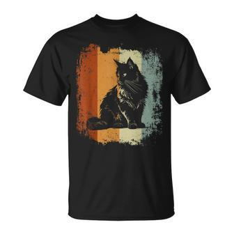 Kurilian Bobtail Cat Retro Vintage T-Shirt | Mazezy
