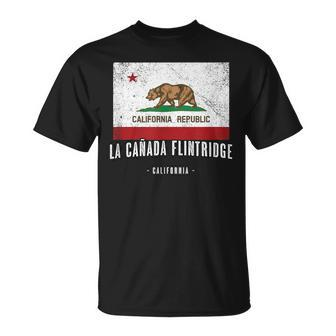 La Cañada Flintridge California City Souvenir Ca Flag T-Shirt | Mazezy