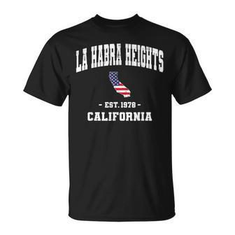 La Habra Heights California Ca Vintage State Athletic Sports T-Shirt | Mazezy