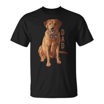 Lab Dad Fox Red Labrador Retriever Dog Lover T-Shirt | Mazezy