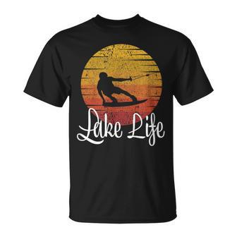 Lake Life Wakeboard Wakeboarding Wakeboarder T-Shirt | Mazezy