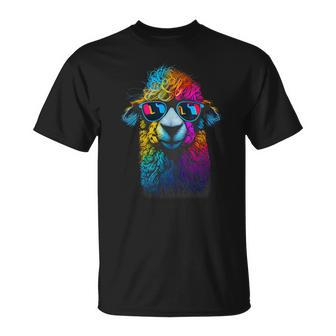 Lama Colorful Cool Alpaca Alpacalover T-Shirt - Monsterry AU