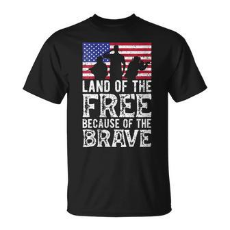 Land Of The Free Because Of The Brave Usa 4Th Of July 2023 Unisex T-Shirt | Mazezy