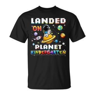 Landed On Planet Kindergarten Astronaut Gamer Space Lover T-Shirt - Seseable