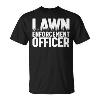 Landscaper Lawn Enforcement Officer T-Shirt | Mazezy DE