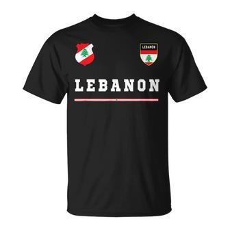 Lebanon SportSoccer Jersey Flag Football Beirut Unisex T-Shirt | Mazezy CA