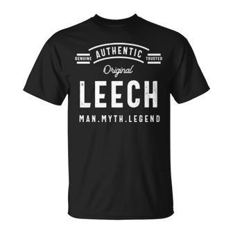 Leech Name Gift Authentic Leech Unisex T-Shirt - Seseable
