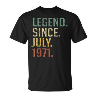 Legend Since July 1971 49Th Birthday Gift 49 Year Old Unisex T-Shirt | Mazezy