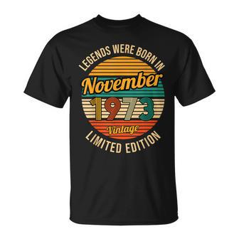 Legends Were Born In November 1973 50Th Birthday T-Shirt | Mazezy DE