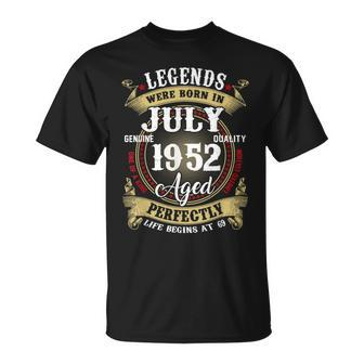 Legends Were Born In July 1952 69Th Birthday Gift Unisex T-Shirt | Mazezy