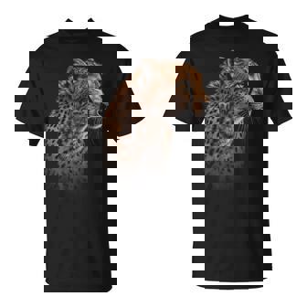 Leopard Cheetah Tiger Leopard Face Lion Cat Unisex T-Shirt - Monsterry