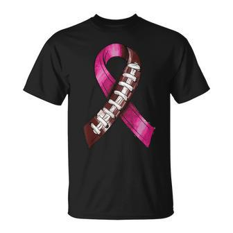 Leopard Game Day Pink American Football Tackle Breast Cancer T-Shirt | Mazezy