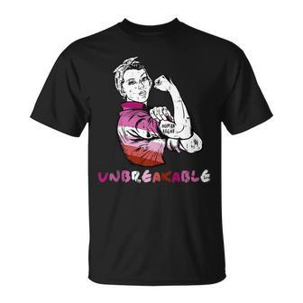 Lesbian Human Rights Unbreakable Lgbtq Cool Lgbt Ally Gift Unisex T-Shirt | Mazezy