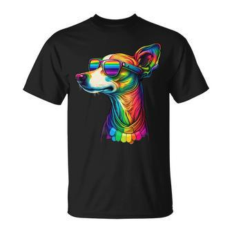 Lesbian Lgbt Gay Pride Italian Greyhound Dog Unisex T-Shirt | Mazezy