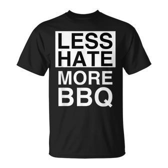 Less Hate More Bbq Barbecue Smoker Grill Master T-shirt - Thegiftio UK