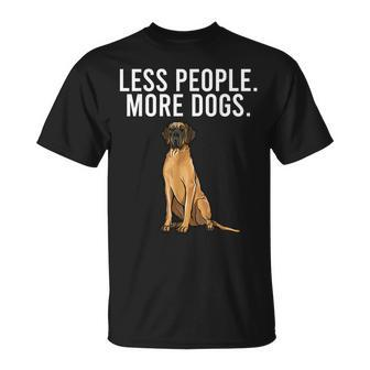 Less People More Dogs Brown Great Dane Introvert T-shirt - Thegiftio UK