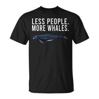 Less People More Whales Pygmy Killer Whale Introvert T-Shirt | Mazezy