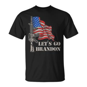 Lets Go Brandon Veteran Us Army Battle Flag Funny Gift Idea Unisex T-Shirt | Mazezy UK