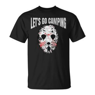 Let's Go Camping Serial Killer Horror Camp Halloween Halloween T-Shirt | Mazezy