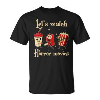 Let's Watch Horror Movies Halloween Costume Hot Dog T-Shirt - Monsterry AU