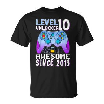 Level 10 Unlocked Awesome 2013 Video Game 10Rd Birthday Boy T-Shirt | Mazezy