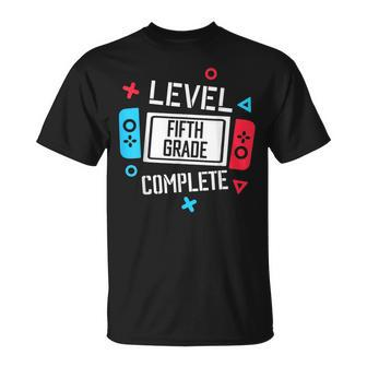 Level 5Th Grade Complete Video Game Happy Last Day Of School Unisex T-Shirt | Mazezy