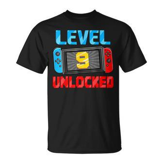Level 9 Unlocked Gamer 9Th Birthday Video Game Boys T-Shirt - Monsterry DE