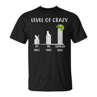 Level Of Crazy Veiled Chameleon T Chameleons T-Shirt | Mazezy
