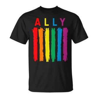Lgbt Ally Pride Rainbow Proud Ally Unisex T-Shirt - Seseable