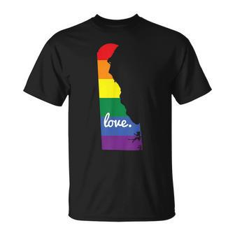Lgbt Gay Pride Delaware Love Unisex T-Shirt | Mazezy