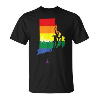 Lgbt Gay Pride Rhode Island Love Unisex T-Shirt | Mazezy