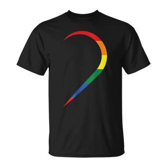 Lgbt Half Heart Love Couple Gay Pride Month Unisex T-Shirt | Mazezy