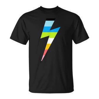 Lgbt Queer Flag Thunder Proud Support Unisex T-Shirt | Mazezy