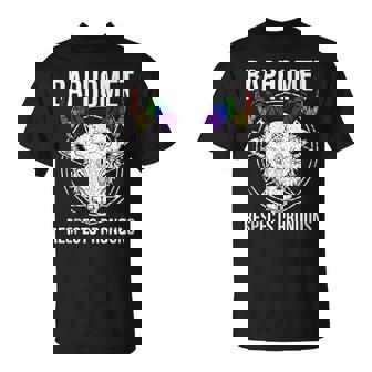 Lgbtq Baphomet Satan Devil Respect Pronouns Unisex T-Shirt | Mazezy